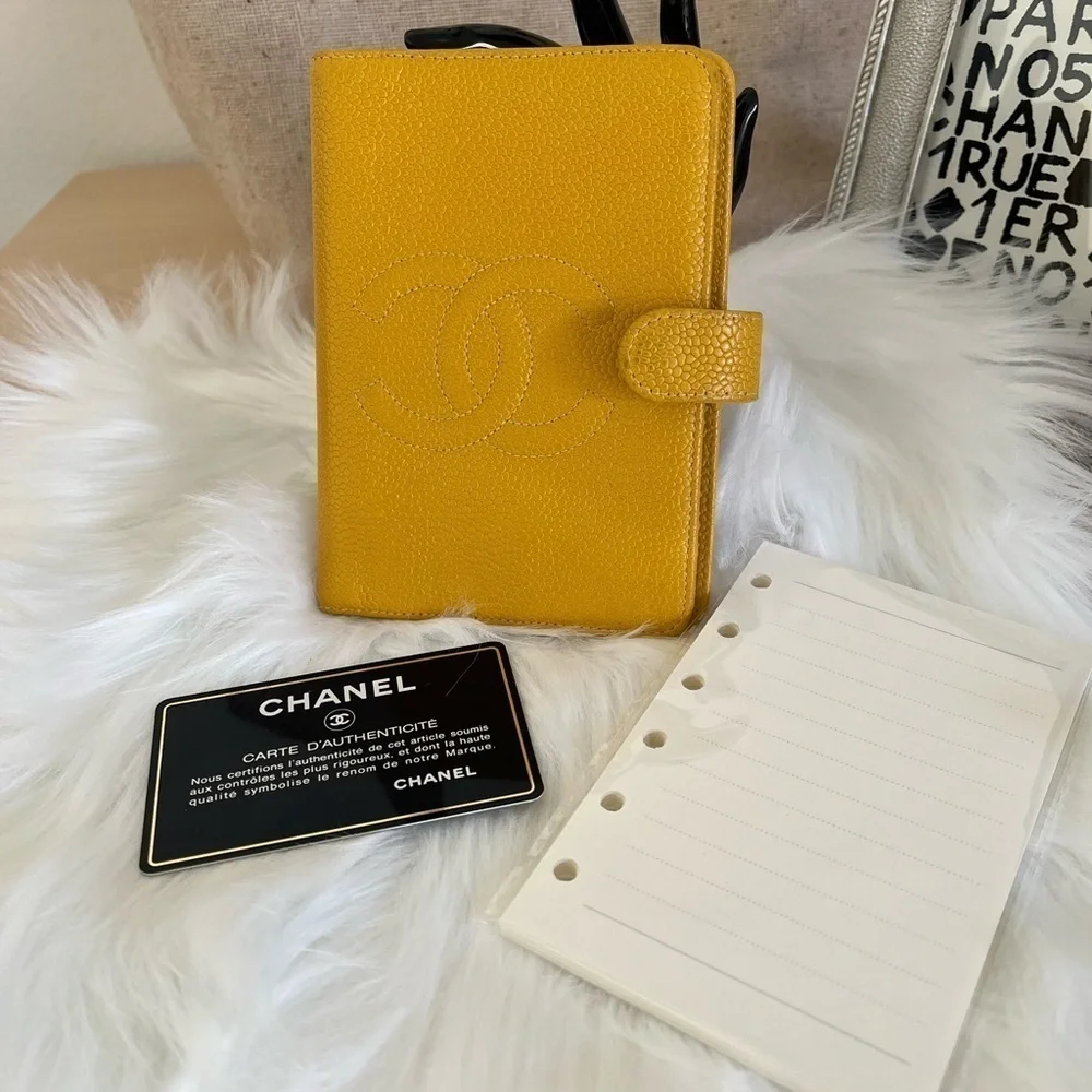Chanel Caviar Agenda PM with Chanel COA Hologram Certification Code EUC